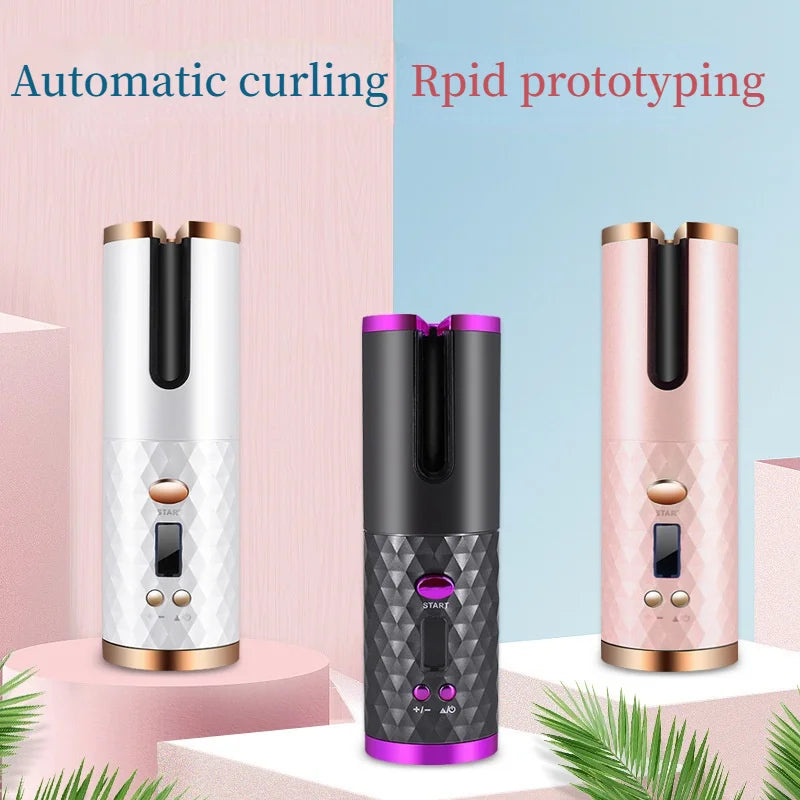 Automatic Hair Culers USB Charging Portable Wireless Rotate Hair Curler Rahma Beauty Store