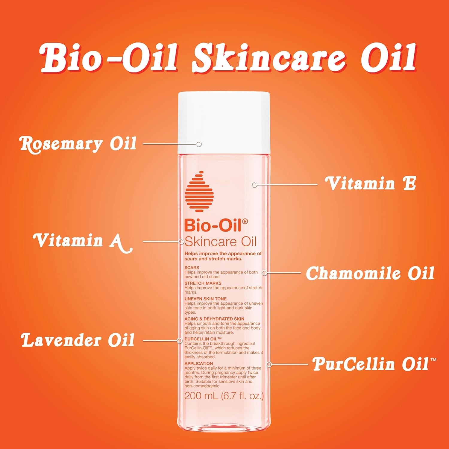 Bio-Oil Skincare Oil, 6.7 Ounce, Body Oil for Scars and Stretchmarks, Hydrates Skin, Non-Greasy Rahma Beauty Store