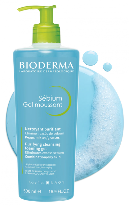 Bioderma - Face Cleanser - Sébium - Makeup Removing Cleanser - Skin Purifying - Face Wash for Combination to Oily Skin Rahma Beauty Store