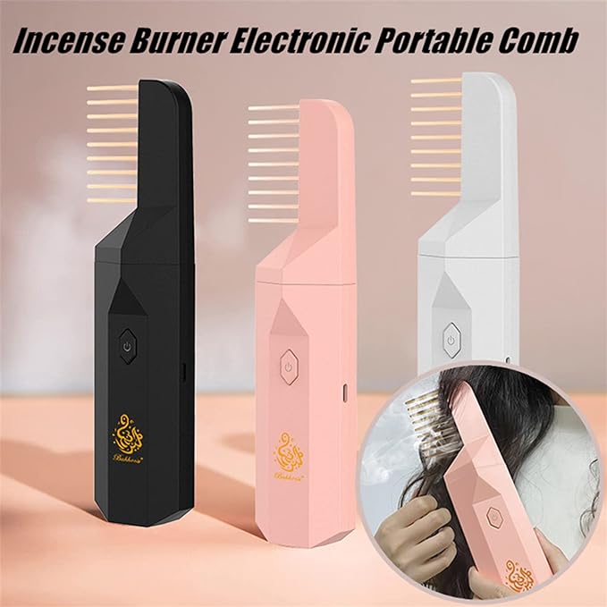 Electric Hair Brush Incense Burner for Bakhoor Rahma Beauty Store