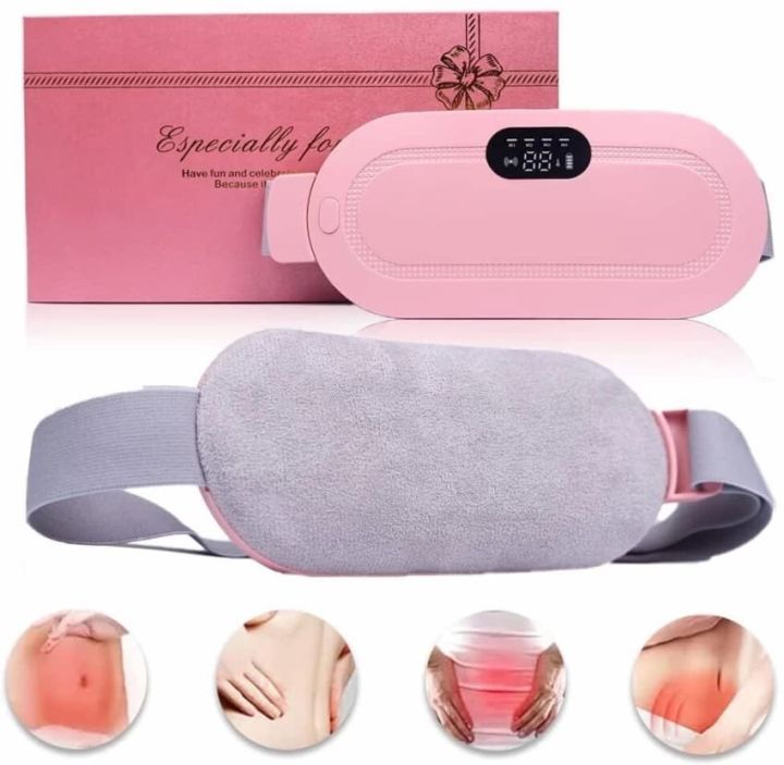 Electric Period Cramp Massager Vibrating Heating Belt Rahma Beauty Store