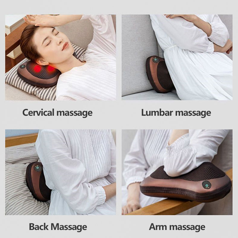 Massage Pillow Shiatsu 3 speed Head Relax Electric Shoul Back Neck Rahma Beauty Store