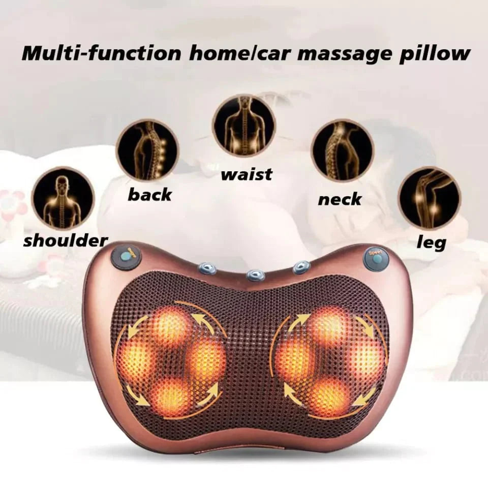 Massage Pillow Shiatsu 3 speed Head Relax Electric Shoul Back Neck Rahma Beauty Store