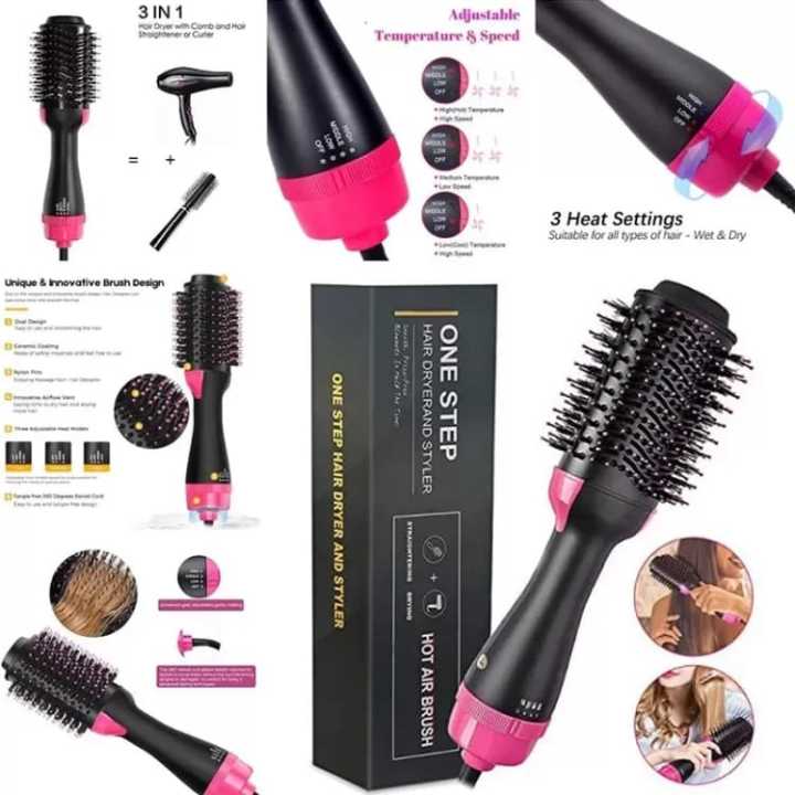 One Step Hair Dryer and Volumizer Round Hot Air Brush Rahma Beauty Store