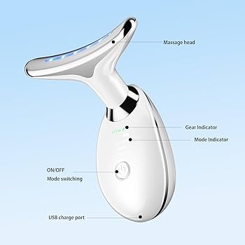 Rechargeable LED Facial And Neck Massage Instrument Rahma Beauty Store