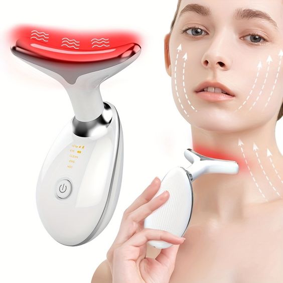 Rechargeable LED Facial And Neck Massage Instrument Rahma Beauty Store